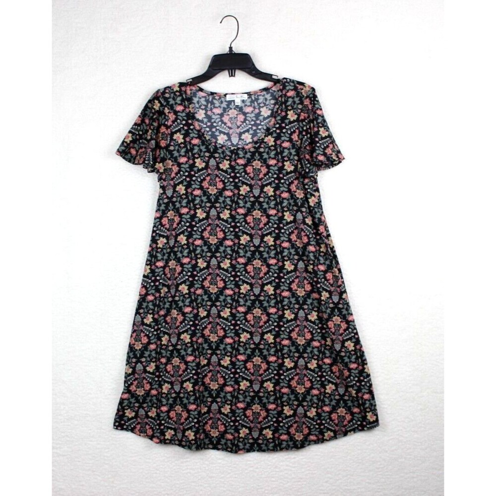 Nine Britton Women Black Casual Pullover Knit Dress Size Large Very Soft